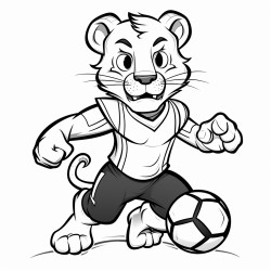 panther playing soccer