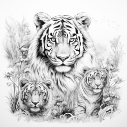 a lion a tiger and a bear in the same image