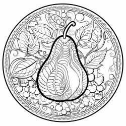 filligree pear on a plate