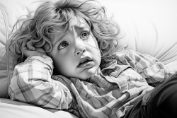 5 year old crying on the couch