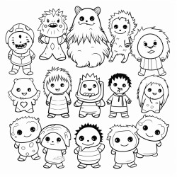 17monsters in cute pajamas
