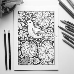 a diy colouring in that has a positive message on it