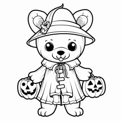 teddy bear in a halloween costume