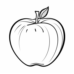 please create images of one apple with name written below