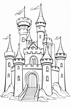 unicorn with castle