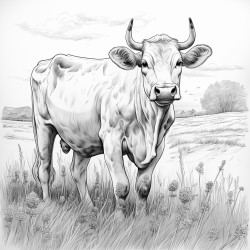 grazing cow
