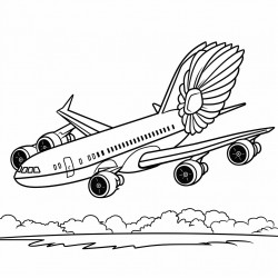 turkey flying and airplane