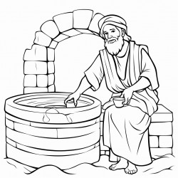 hebrew man beside well
