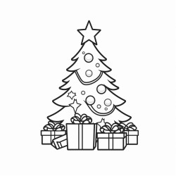 christmas tree with gifts