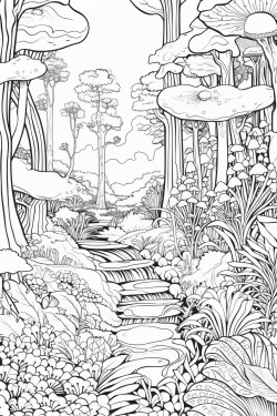 fantastical forest landscape