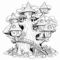 fantasy cute little tree houses for forest fairies