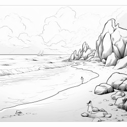 masterpiece scenery no humans beach fantasy