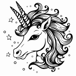 a unicorn with a sparkling horn