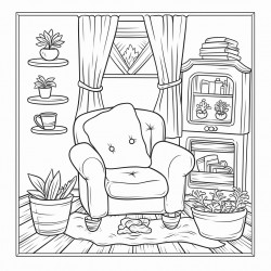 cozy corner with daily utensils relaxing environment