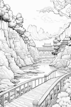 paisaje con un lago