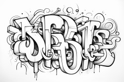 the word english as graffiti