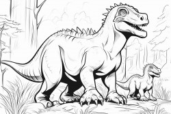 dinosaurs at the forest