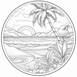 tropical beach sunset