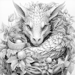 a dragon giving birth