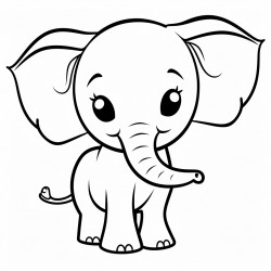 a cute miniature elephant