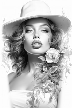 girl trying lipstick