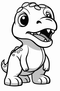 cute tarbosaurus dinosaur bold and easy