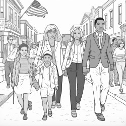 election day fun  kids heading to the polls with their parents