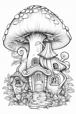 mushroom gnome house