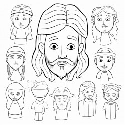 create a drawing of the qualities of jesus for evangelical children