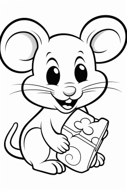 mouse eating cheese