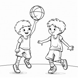 kids playing basketball