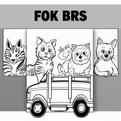 color cover image of 5 animals in trucks