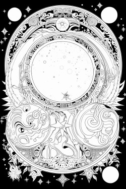 celestial planetary full page mandala