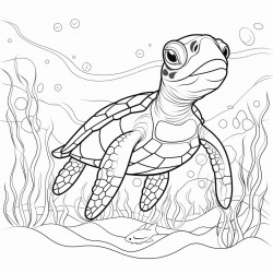 turtle under the sea