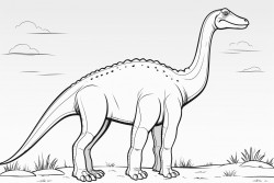 brachiosaurus with simple background