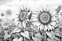 sunflower in a feild