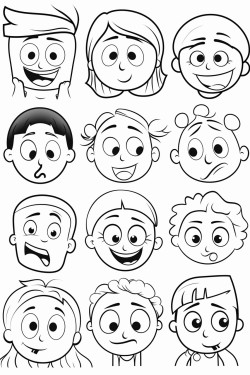 a kids abc colouring book theme of emotions aimed at kids