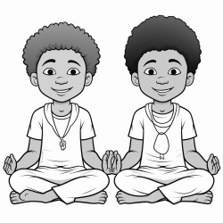 black boys meditating