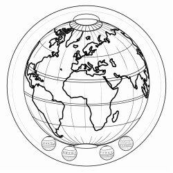 une image reprsentant un globe terrestre avec diffrents drapeaux et linscription gographie