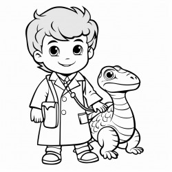 newt with nurse uniform