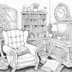 cozy coloring page