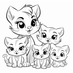family cubs of kitty