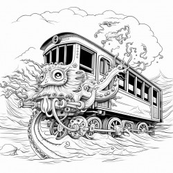 underwater caboose chased by kraken