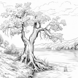 tree at river