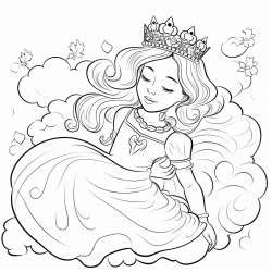 a girl dreaming to be a princess