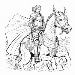 medieval knight riding a dragon
