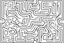 the letter a maze for coloring book