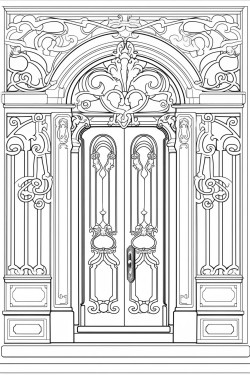 art neuveau door