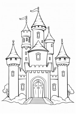 unicorn with castle