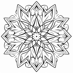 an intricate snowflake design with geometric patterns for a modern twist